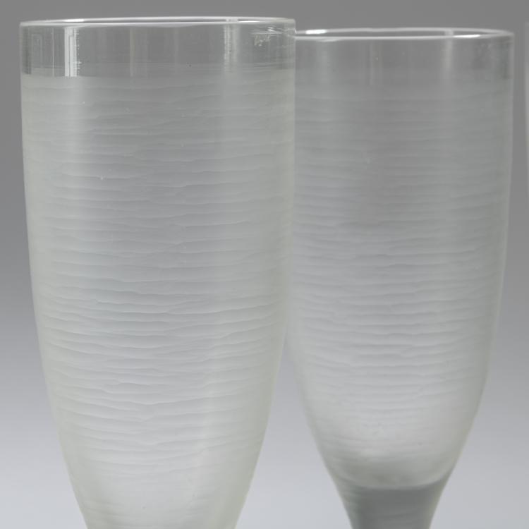 Bild 3 zu Objekt, Six 'High Society' champagne flutes, c. 1980, Venini & C., Murano, 164C 611