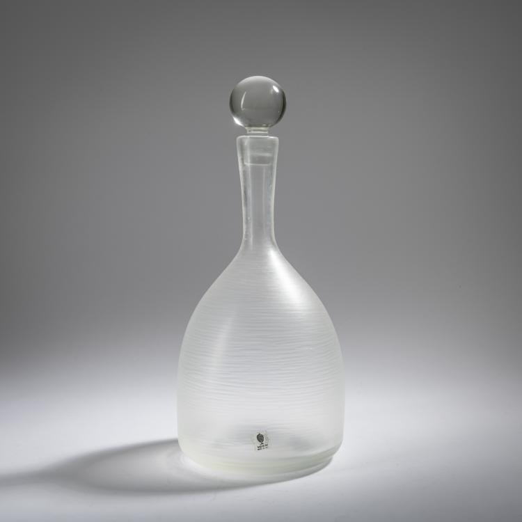 Hauptbild zu Objekt, 'High Society' bottle with stopper, c. 1980, Venini & C., Murano, 164C 612