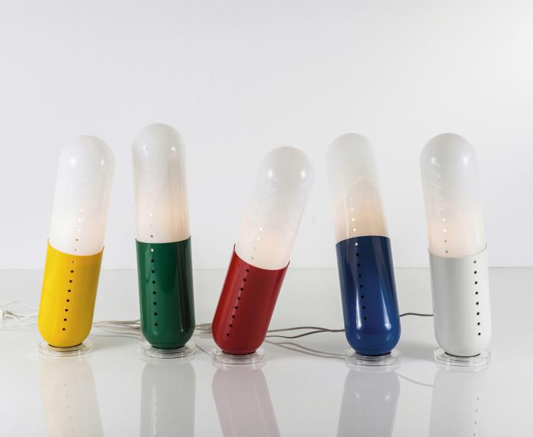 Hauptbild zu Objekt, 5 'Pillola' floor lamps, 1968, Cesare Casati,Carlo Emanuele Ponzio, Nai Ponteur, Bergamo, 164A 120