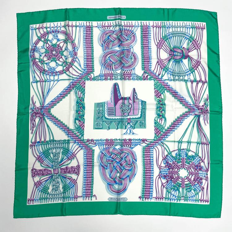 Hauptbild zu Objekt, 'Macram&eacute;' scarf, 1970s, Fran&ccedil;oise Heron, Herm&egrave;s, Paris, 166D 549