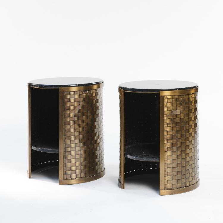 Hauptbild zu Objekt, 2 bedside tables, 1980s, Italien, 164A 244