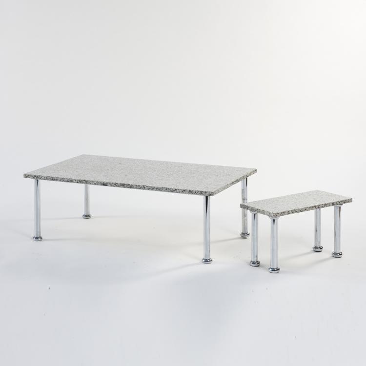 Bild 3 zu Objekt, 2 end tables, c. 1985, Associati Sottsass (attributed), Italien, 164A 254