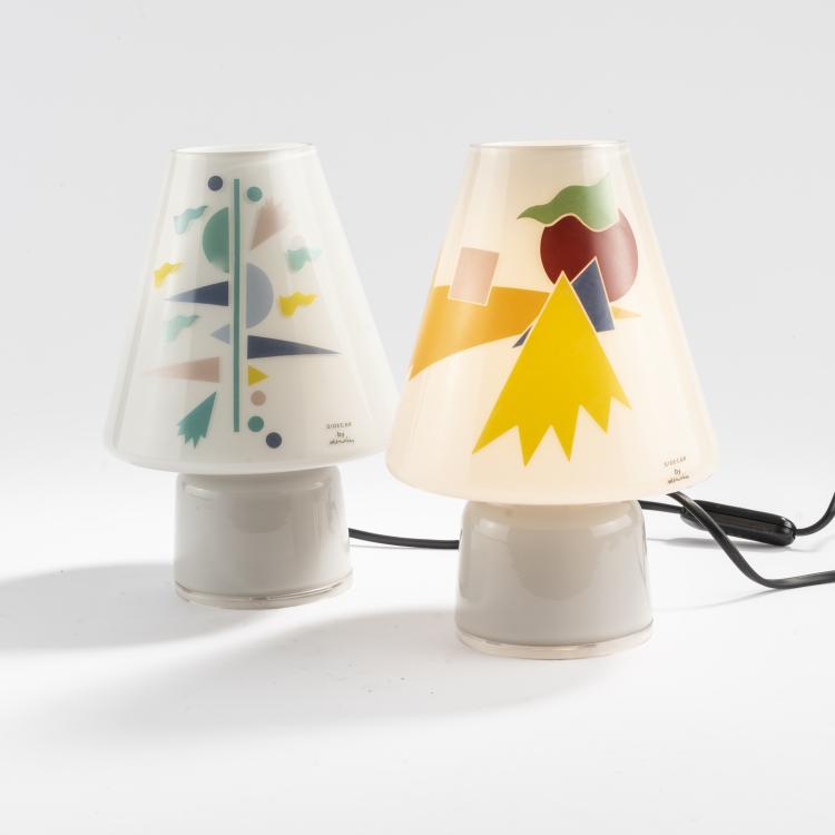 Hauptbild zu Objekt, 2 'Bibi' table lights, 1993, Alessandro Mendini, Sidecar / Artemide, Mailand, 164A 265
