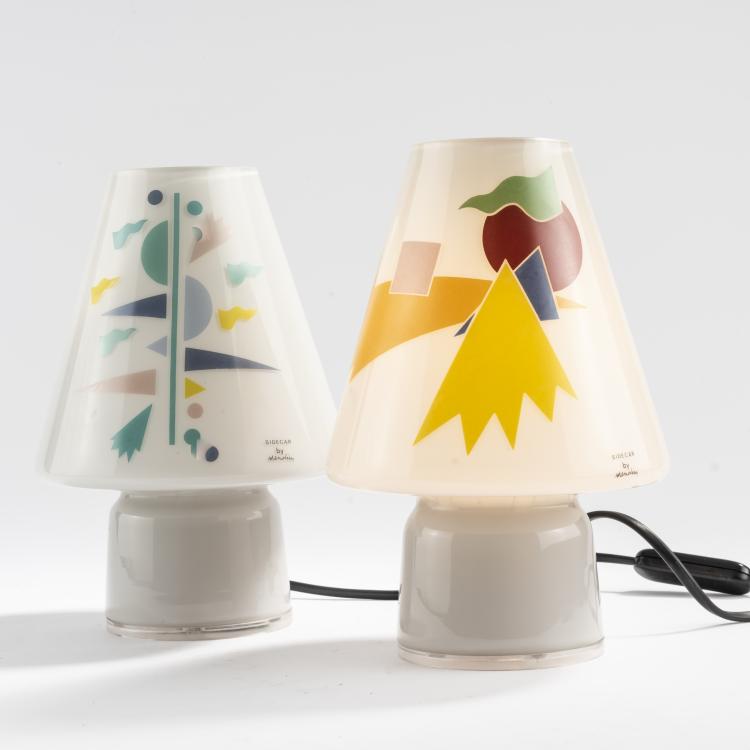 Bild 1 zu Objekt, 2 'Bibi' table lights, 1993, Alessandro Mendini, Sidecar / Artemide, Mailand, 164A 265