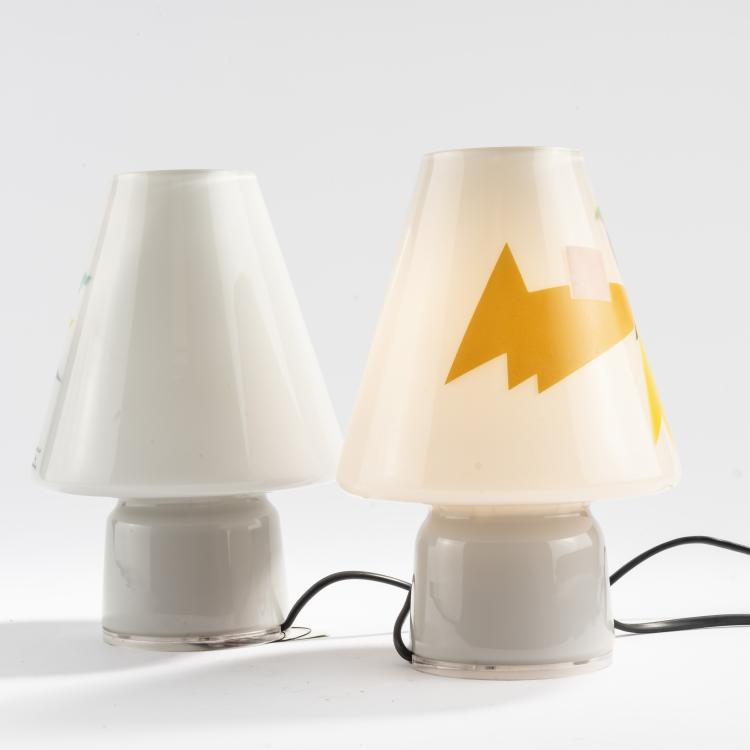 Bild 2 zu Objekt, 2 'Bibi' table lights, 1993, Alessandro Mendini, Sidecar / Artemide, Mailand, 164A 265