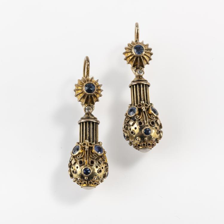 Bild 1 zu Objekt, Paar Ohrh&auml;nger, 1950er Jahre, Elmar Seidler, 166C 393