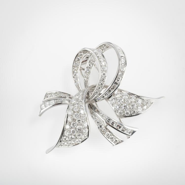 Hauptbild zu Objekt, Art D&eacute;co Brosche, Braun, Mannheim, 166D 583