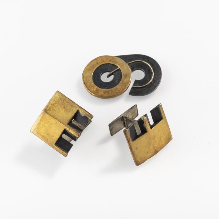 Bild 1 zu Objekt, Pair of cufflinks and brooch, 1970s, Klaus Ullrich, 166C 410