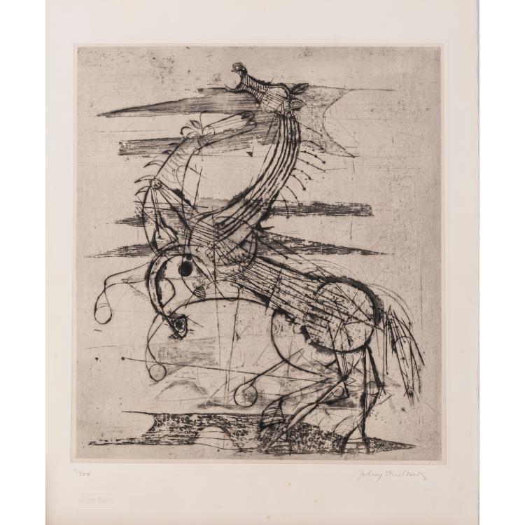 Hauptbild zu Objekt, 'Les deux chevaux', 1955, Johnny Friedlaender, L'&OElig;uvre Grav&eacute;e, 166B 222