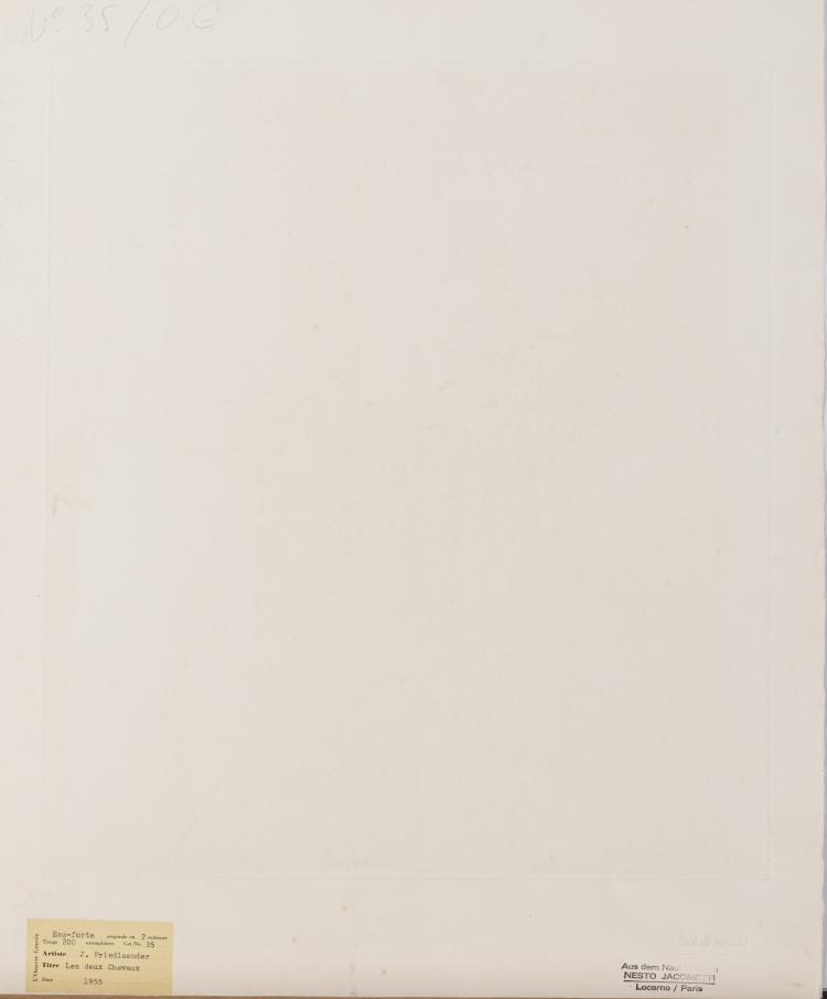 Bild 2 zu Objekt, 'Les deux chevaux', 1955, Johnny Friedlaender, L'&OElig;uvre Grav&eacute;e, 166B 222