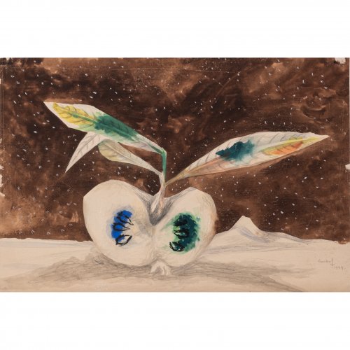 'Pomme sur fond brun', 1949