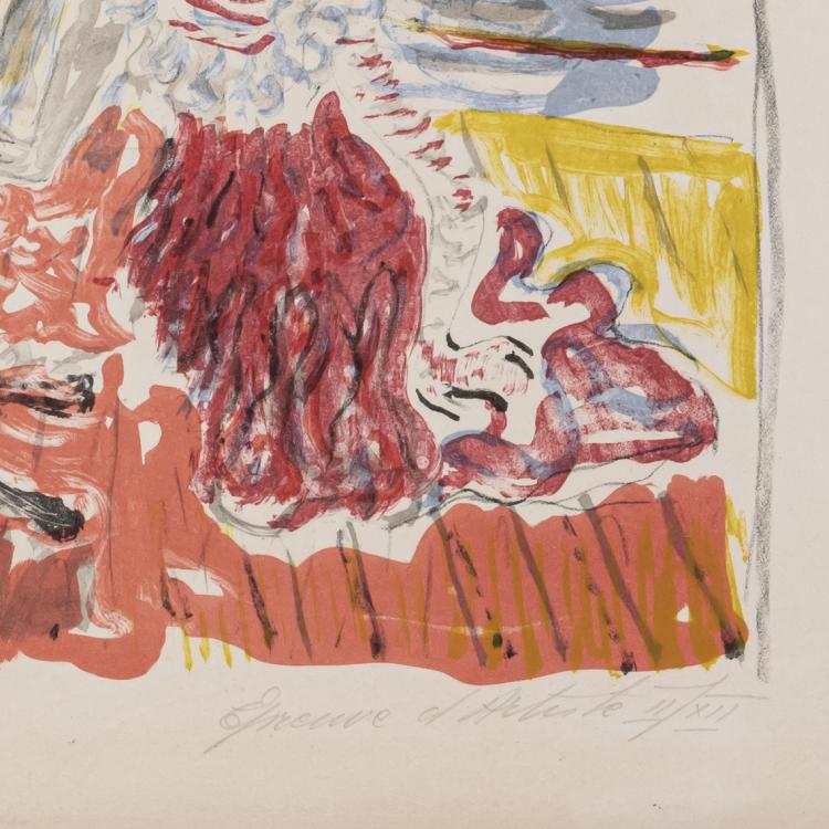 Bild 1 zu Objekt, 'La Terrasse &agrave; Menton' und 'Portrait d'une jeune &eacute;l&eacute;gante', 1951/1953, Constantin Andr&eacute;evitch Terechkovitch, L'&OElig;uvre Grav&eacute;e, 166B 264