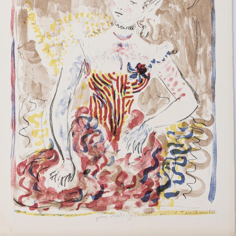 Bild 4 zu Objekt, 'La Terrasse &agrave; Menton' und 'Portrait d'une jeune &eacute;l&eacute;gante', 1951/1953, Constantin Andr&eacute;evitch Terechkovitch, L'&OElig;uvre Grav&eacute;e, 166B 264
