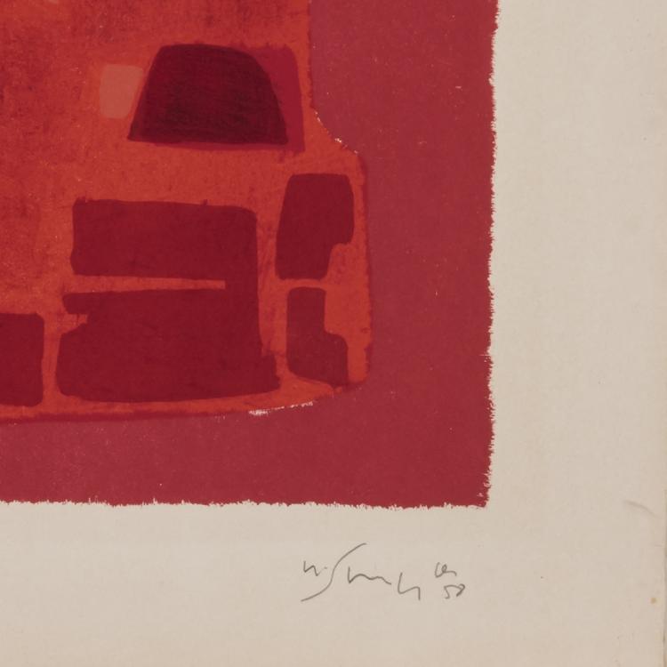 Bild 4 zu Objekt, 'Provence - soleil - mer froide', a proof of 'Provence - ville chaude' and two proofs of 'Int&eacute;rieur rouge', 1958/1960, Gustave Singier, L'&OElig;uvre Grav&eacute;e, 166B 262