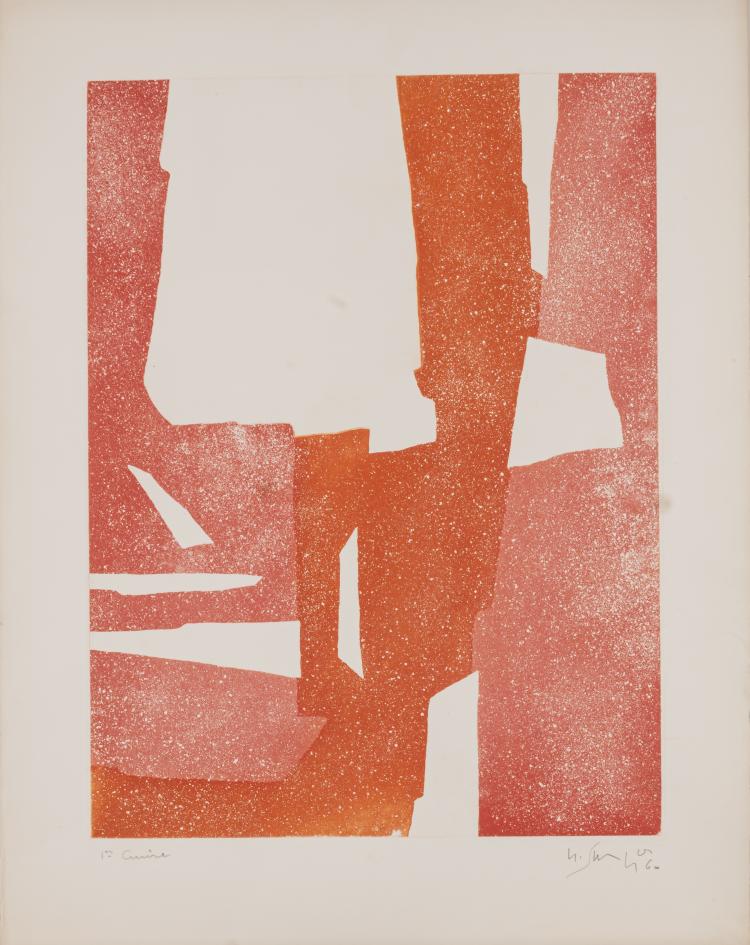 Bild 6 zu Objekt, 'Provence - soleil - mer froide', a proof of 'Provence - ville chaude' and two proofs of 'Int&eacute;rieur rouge', 1958/1960, Gustave Singier, L'&OElig;uvre Grav&eacute;e, 166B 262