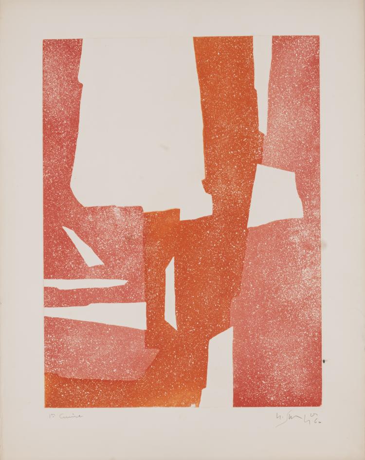 Bild 8 zu Objekt, 'Provence - soleil - mer froide', a proof of 'Provence - ville chaude' and two proofs of 'Int&eacute;rieur rouge', 1958/1960, Gustave Singier, L'&OElig;uvre Grav&eacute;e, 166B 262