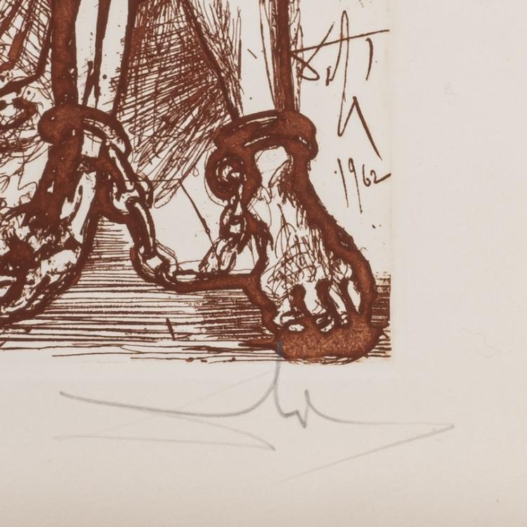 Bild 1 zu Objekt, 'Segismundo encadenado' from the series 'La vida es sue&ntilde;o', 1962, Salvador Dal&iacute;, 166B 207