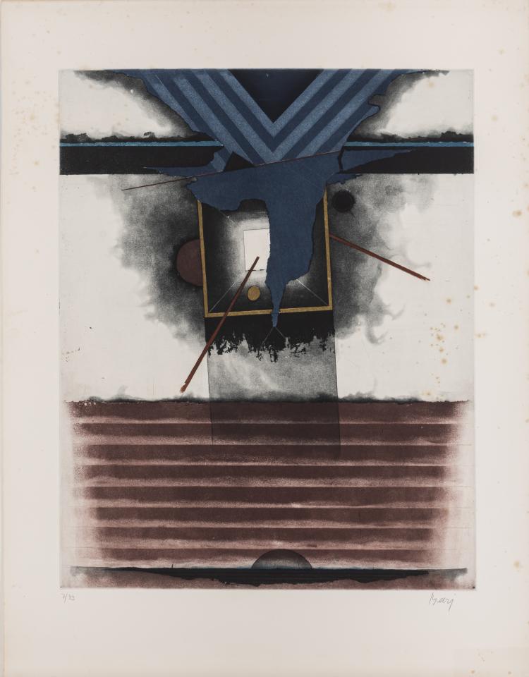 Bild 1 zu Objekt, 'Fleur du d&eacute;sert', 'Alpha', 'Phoenix', 1969/1970/1970, Tuvia Beeri, L'&OElig;uvre Grav&eacute;e, 166B 191