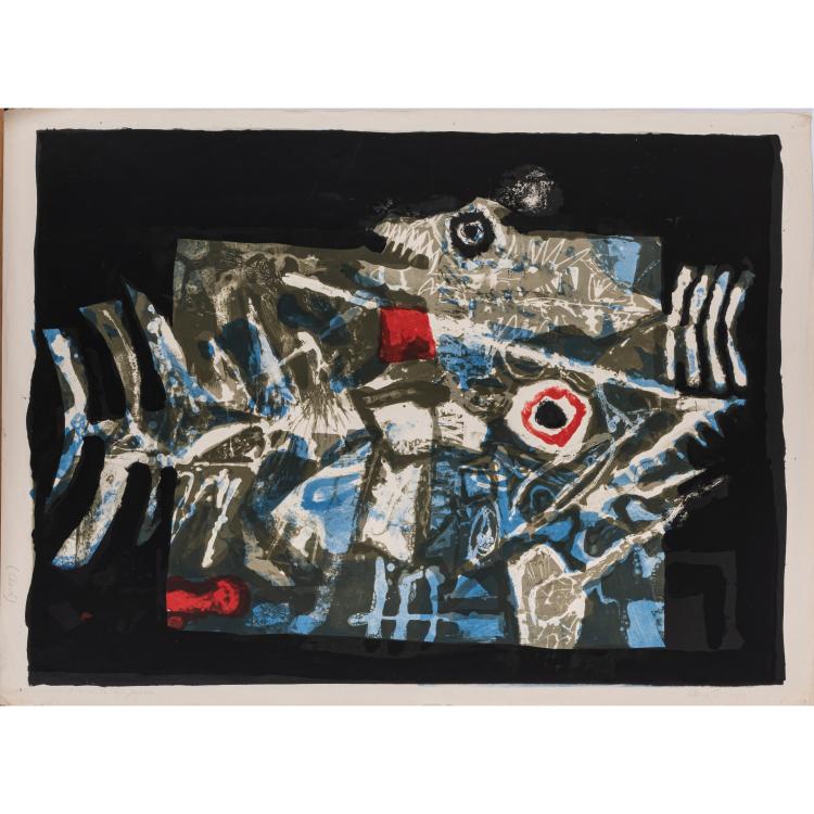 Hauptbild zu Objekt, 'Les poissons', 1958, Antoni Clav&eacute;, L'&OElig;uvre Grav&eacute;e, 166B 203