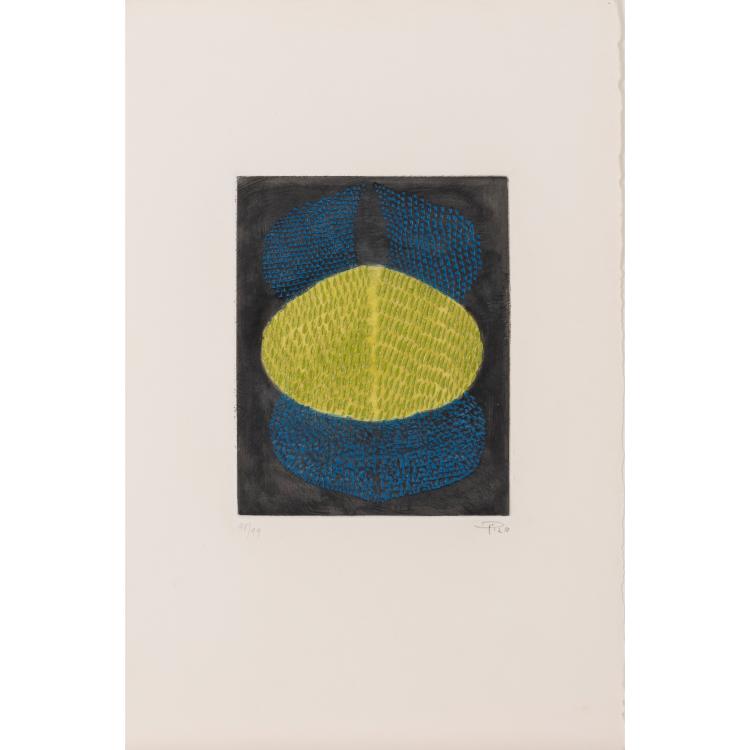 Hauptbild zu Objekt, 'Bleu-vert', 1971, Arthur Luiz Piza, L'&OElig;uvre Grav&eacute;e, 166B 256