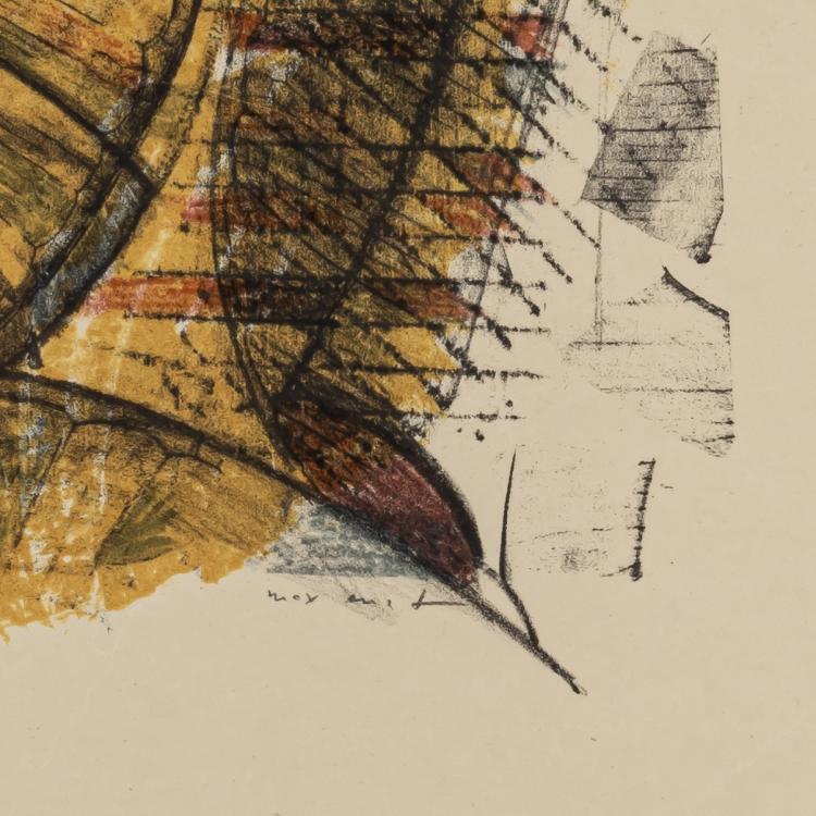 Bild 1 zu Objekt, 'Hibou-Arlequin&lsquo; und zugeh&ouml;riges Kontrollblatt, 1955, Max Ernst, L'&OElig;uvre Grav&eacute;e, 166B 214