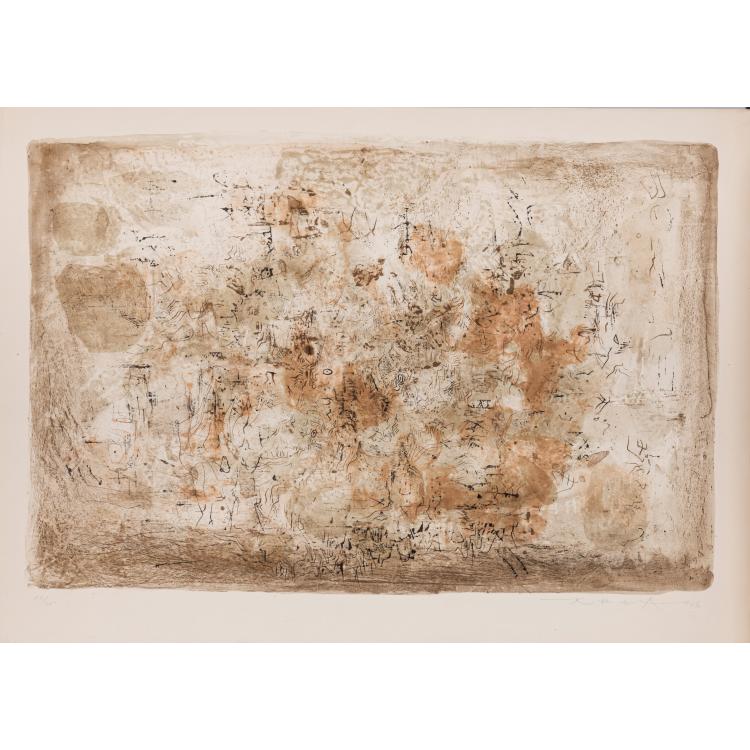 Hauptbild zu Objekt, 'Plaine rose' ('L'aurore Aurora') and two accompanying proofs, 1956, Zao Wou-Ki, L'&OElig;uvre Grav&eacute;e, 166B 268