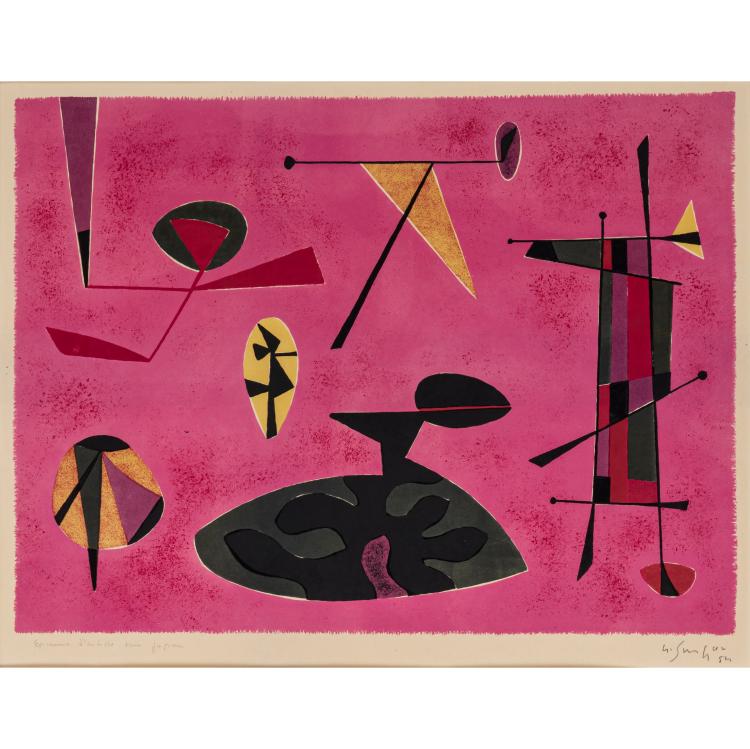 Hauptbild zu Objekt, 'Le Voyageur', 1954, Gustave Singier, L'&OElig;uvre Grav&eacute;e, 166B 260