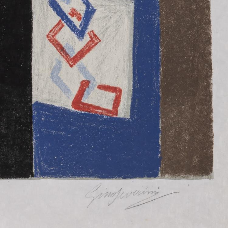 Bild 1 zu Objekt, 'Arlecchino e Pedrolino' and proof of 'Les Musiciens', 1963/1955, Gino Severini, L'&OElig;uvre Grav&eacute;e, 166B 259