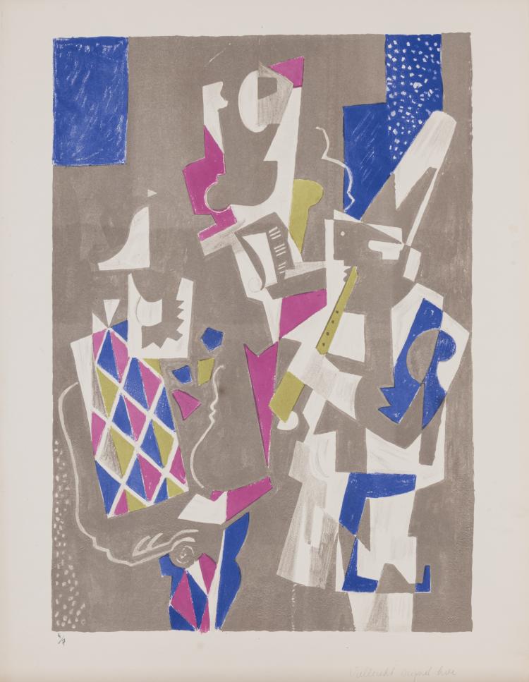 Bild 3 zu Objekt, 'Arlecchino e Pedrolino' and proof of 'Les Musiciens', 1963/1955, Gino Severini, L'&OElig;uvre Grav&eacute;e, 166B 259