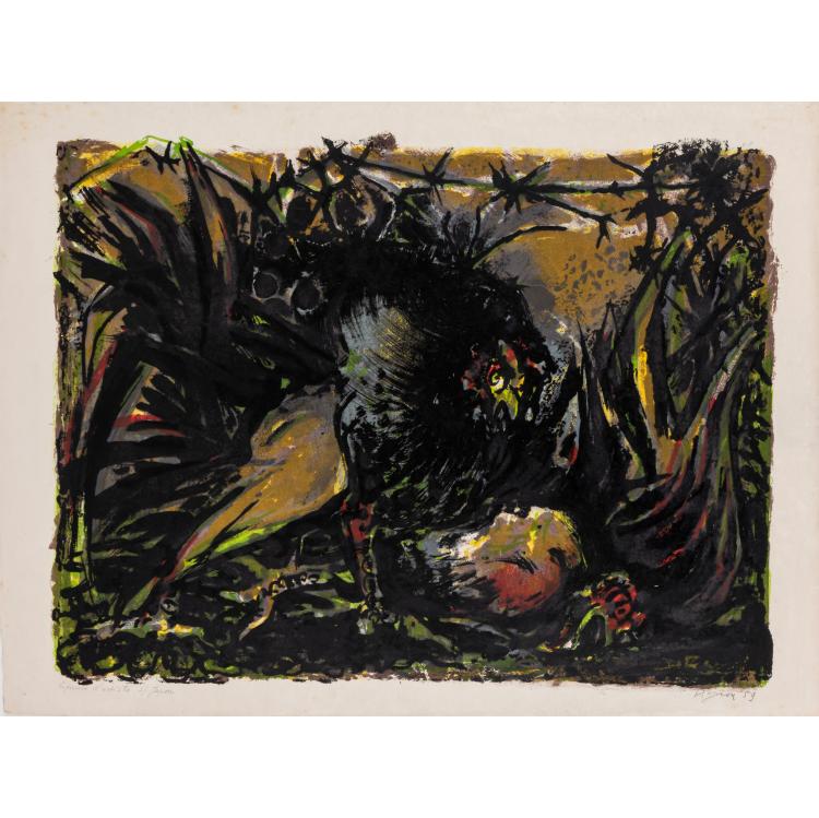 Hauptbild zu Objekt, 'Coqs au combat', 1959, &Eacute;douard Pignon, L'&OElig;uvre Grav&eacute;e, 166B 255