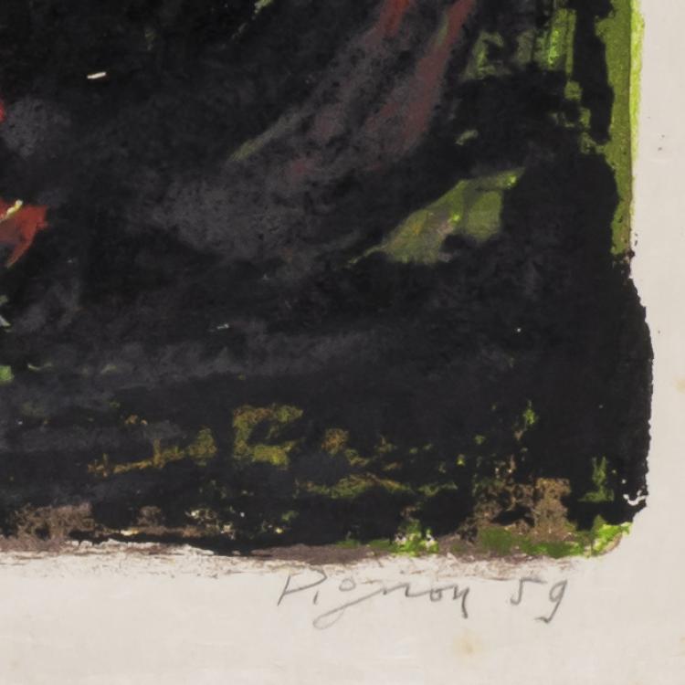 Bild 1 zu Objekt, 'Coqs au combat', 1959, &Eacute;douard Pignon, L'&OElig;uvre Grav&eacute;e, 166B 255