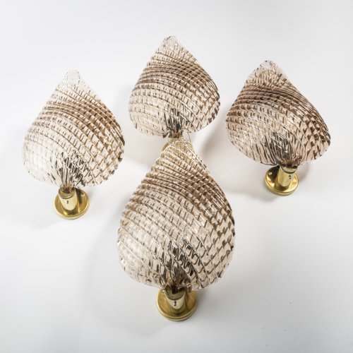 4 'Costolato' sconces, 1940s