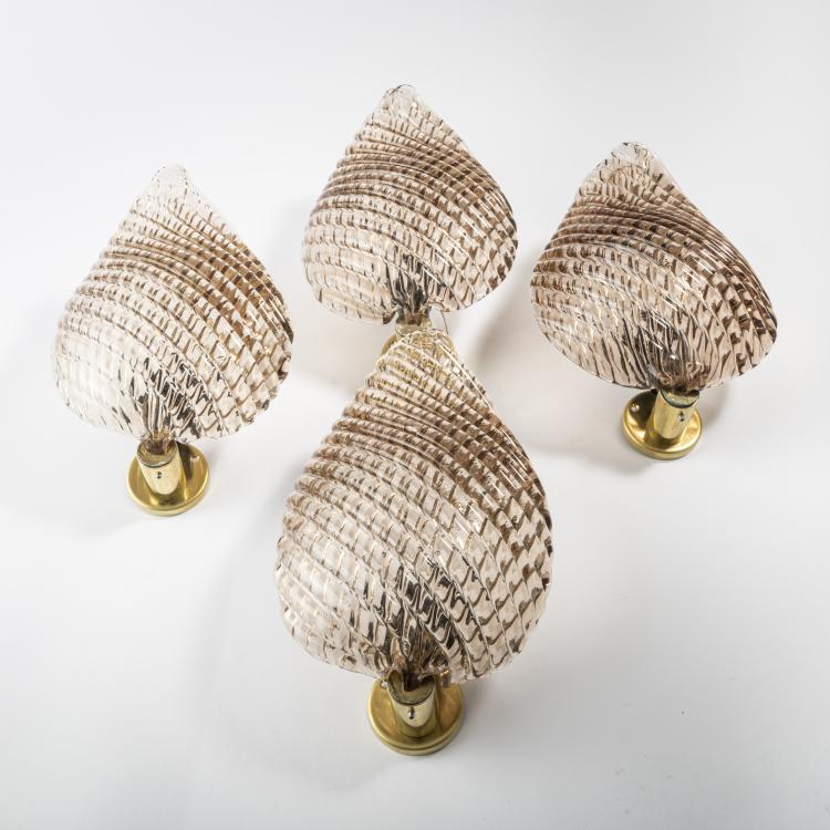 Hauptbild zu Objekt, 4 'Costolato' sconces, 1940s, Barovier & Toso, Murano, 164A 14