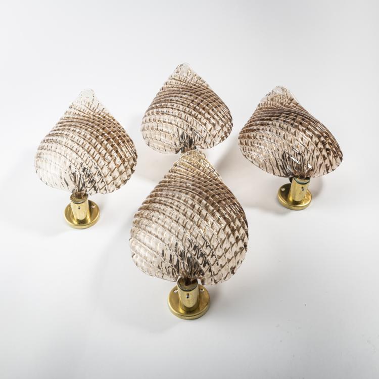 Bild 1 zu Objekt, 4 'Costolato' sconces, 1940s, Barovier & Toso, Murano, 164A 14