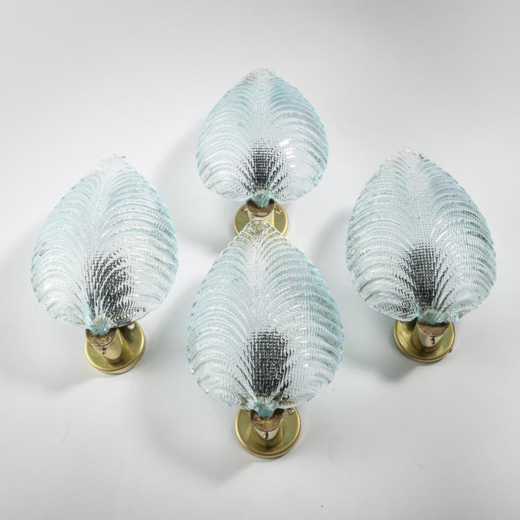 Bild 1 zu Objekt, 4 'Costolato' sconces, 1940s, Barovier & Toso, Murano, 164A 15
