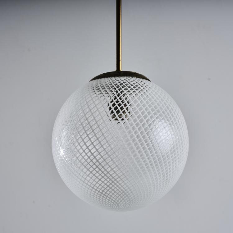 Bild 1 zu Objekt, 'Reticello' ceiling light, 1940, Carlo Scarpa, Venini & C., Murano, 164A 16