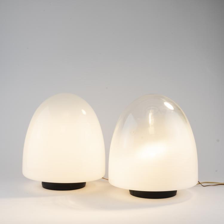 Hauptbild zu Objekt, 2 'Opalino' table lights, c. 1970, Giusto Toso, Leucos, Mailand, 164A 206