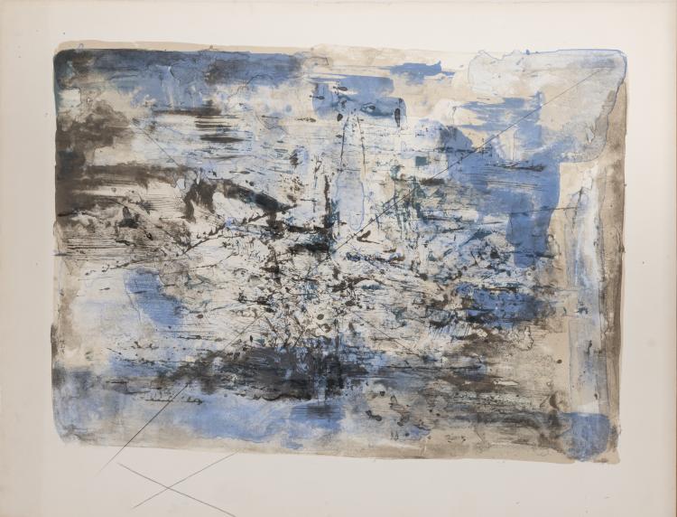 Bild 9 zu Objekt, 9 proofs of graphics, 1958-1961, Zao Wou-Ki, L'&OElig;uvre Grav&eacute;e, 166B 266