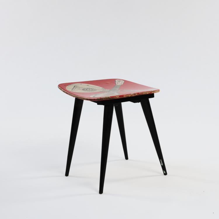 Hauptbild zu Objekt, 'Strumenti musicali' stool, 1950s, Piero Fornasetti, Fornasetti, Mailand, 164A 182