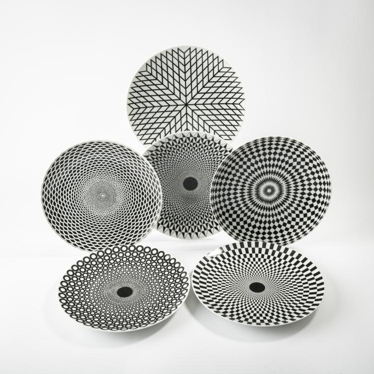 Bild 1 zu Objekt, 6 'Egocentrismo' plates, 1950s, Piero Fornasetti, Fornasetti, Mailand, 164A 184