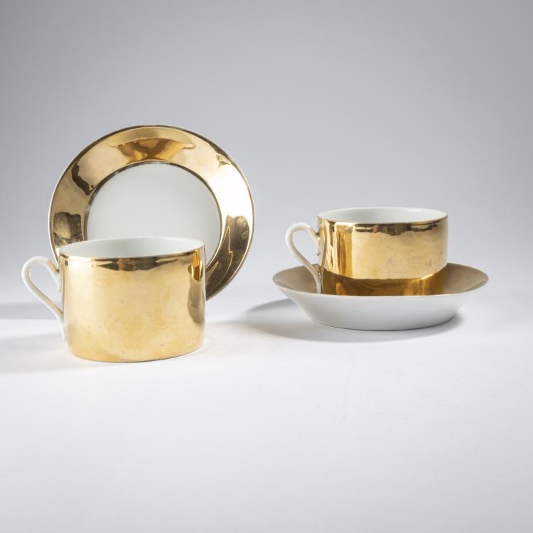 Bild 1 zu Objekt, 2 'Grande Antico' coffee cups and saucers, 1970s, Piero Fornasetti, Fornasetti, Mailand, 164A 195