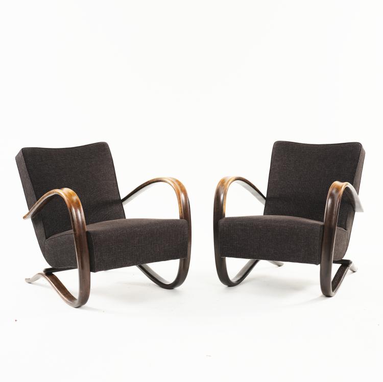 Hauptbild zu Objekt, 2 'H 269' easy chairs, 1930/40s, Jindřich Halabala, Thonet Mundus, Tschechoslowakei, 164B 276