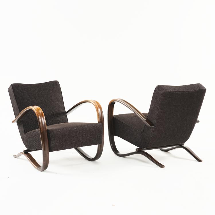 Bild 1 zu Objekt, 2 'H 269' easy chairs, 1930/40s, Jindřich Halabala, Thonet Mundus, Tschechoslowakei, 164B 276