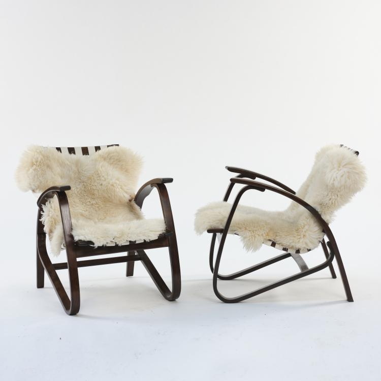 Hauptbild zu Objekt, 2 armchairs, c. 1949, Jiři Vanek, &Uacute;luv, Bratislava, Tschechoslowakei, 164B 278