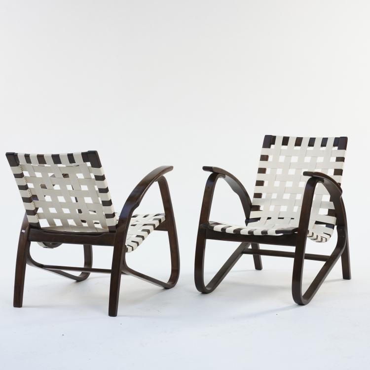 Bild 4 zu Objekt, 2 armchairs, c. 1949, Jiři Vanek, &Uacute;luv, Bratislava, Tschechoslowakei, 164B 278