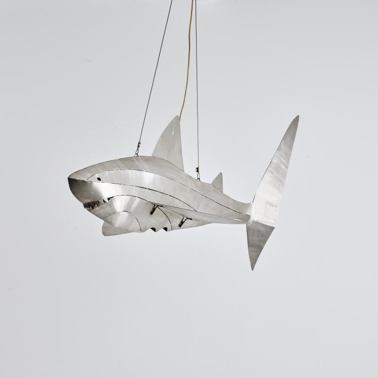 Hauptbild zu Objekt, 'Shark' ceiling light, 1990s, Reinhard Stubenrauch, Stubenrauch, Reinhard, Berlin, 164B 406