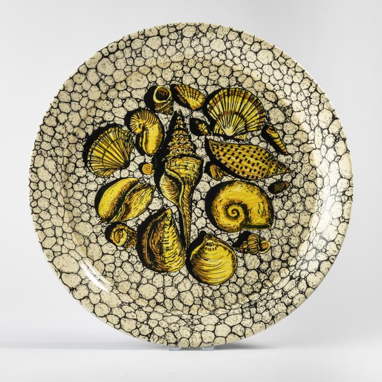 Hauptbild zu Objekt, 'Conchiglie su sassi' tray, 1950s, Piero Fornasetti, Fornasetti, Mailand, 164A 188