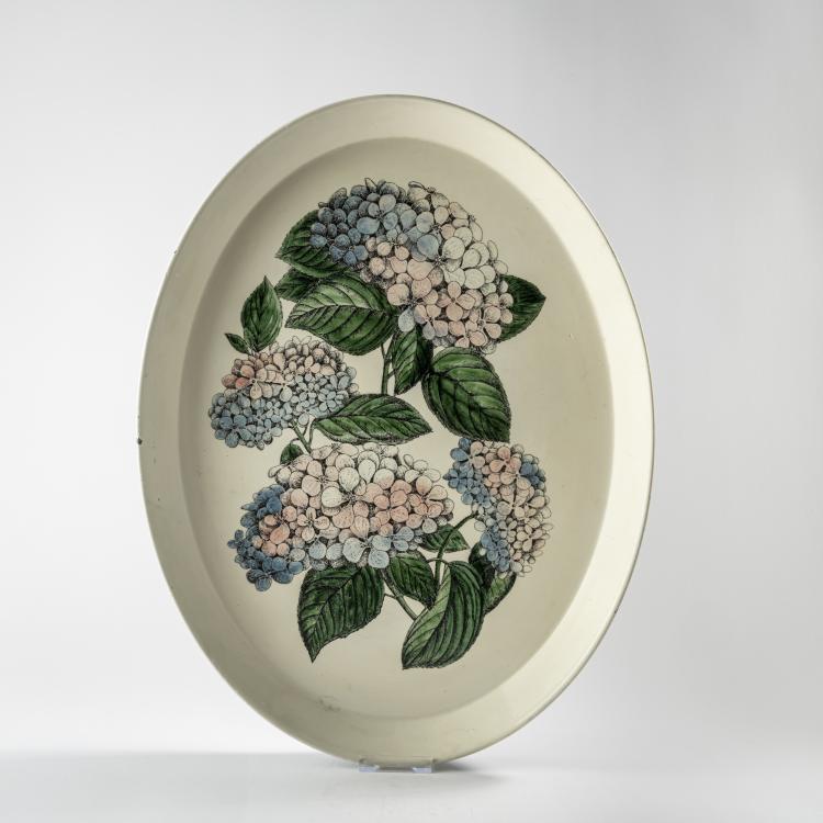 Hauptbild zu Objekt, 'Ortensie' tray, 1950s, Piero Fornasetti, Fornasetti, Mailand, 164A 189