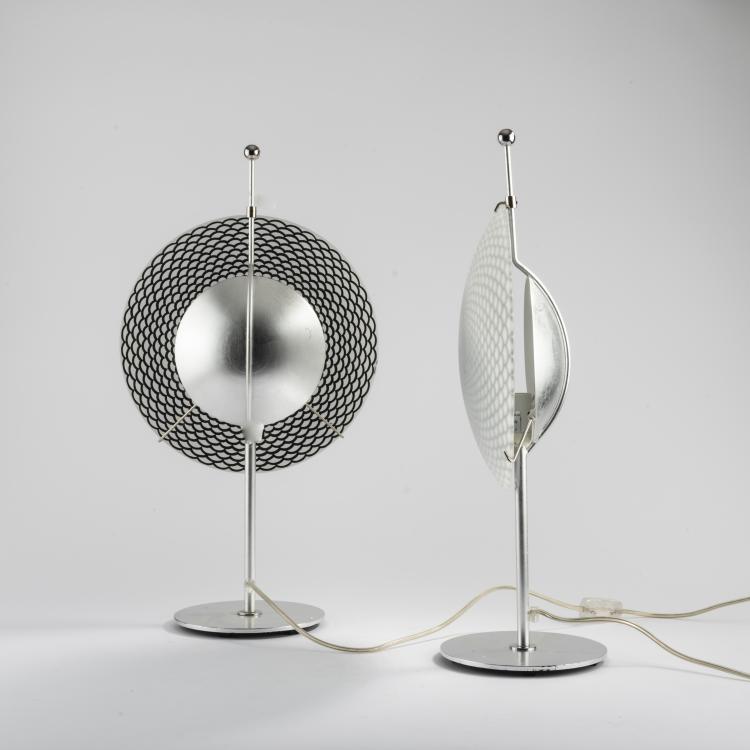 Bild 2 zu Objekt, 2 'Ottica' table lights, c. 1995, Barnaba Fornasetti, Antonangeli Illuminazione, Paderno Dugnano/Mailand; Fornasetti, Mailand, 164A 198
