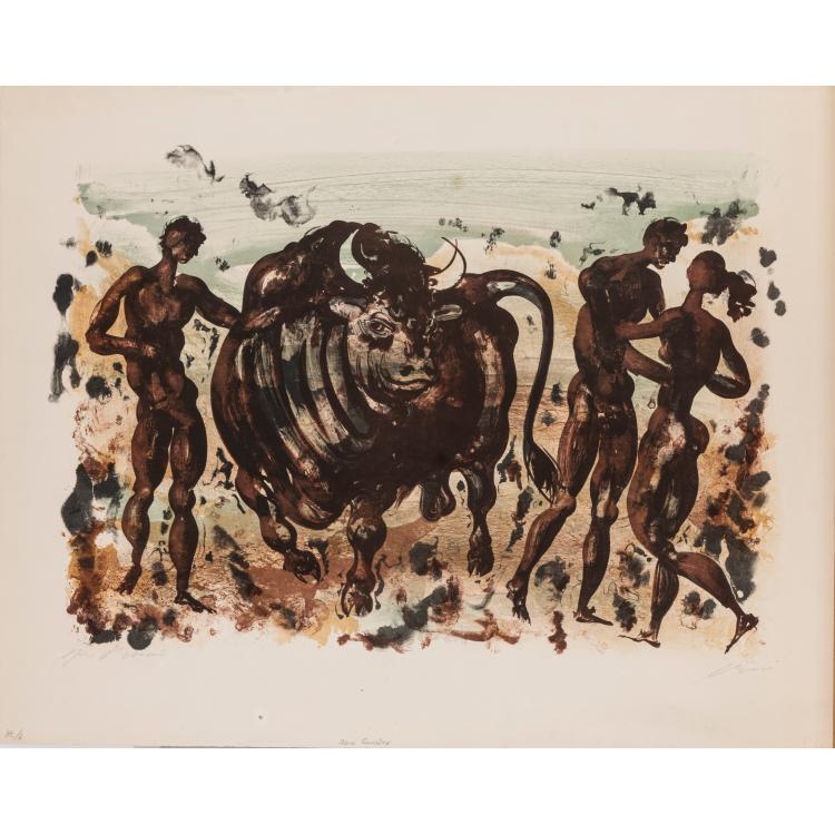 Hauptbild zu Objekt, 'Sc&egrave;ne champ&ecirc;tre', 1955, Hans Erni, L'&OElig;uvre Grav&eacute;e, 166B 212